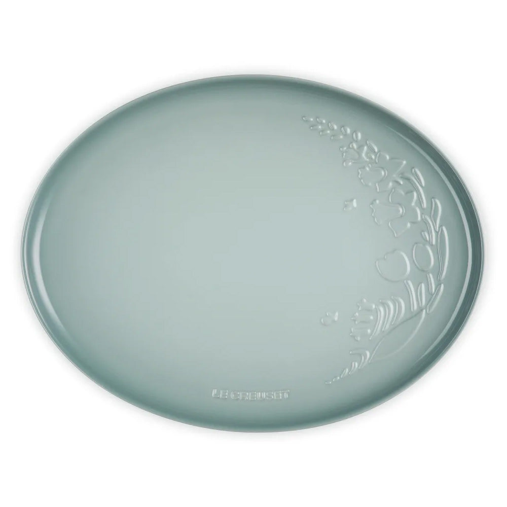 Le Creuset La Collection Jardin Oval Stoneware Serving Platter, 36cm