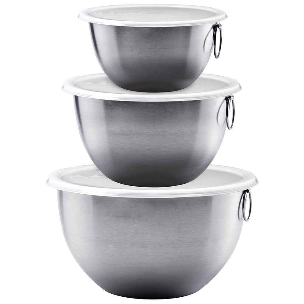 Tovolo Stainless Steel Mixing Bowls with Tight Seal Lids, Set of 3