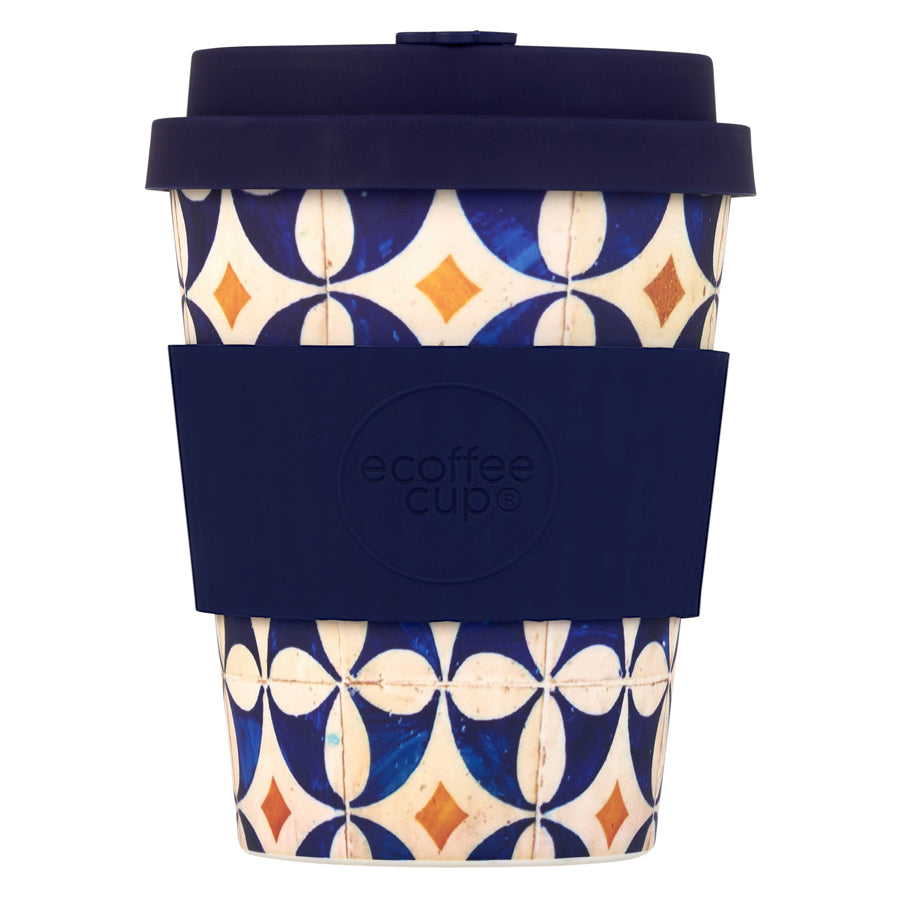 Ecoffee Cup Patterns Natural Fibre Reusable Coffee Cup, 350ml