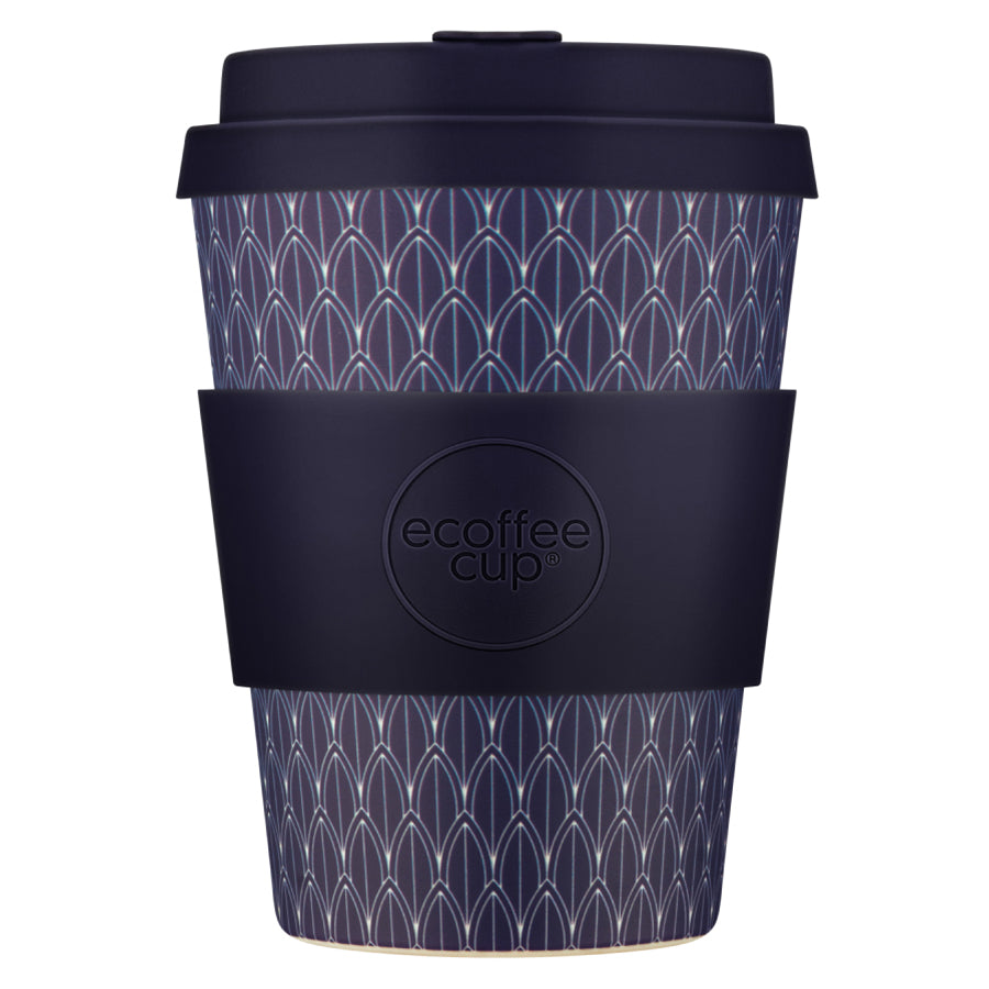 Ecoffee Cup Patterns Natural Fibre Reusable Coffee Cup, 350ml