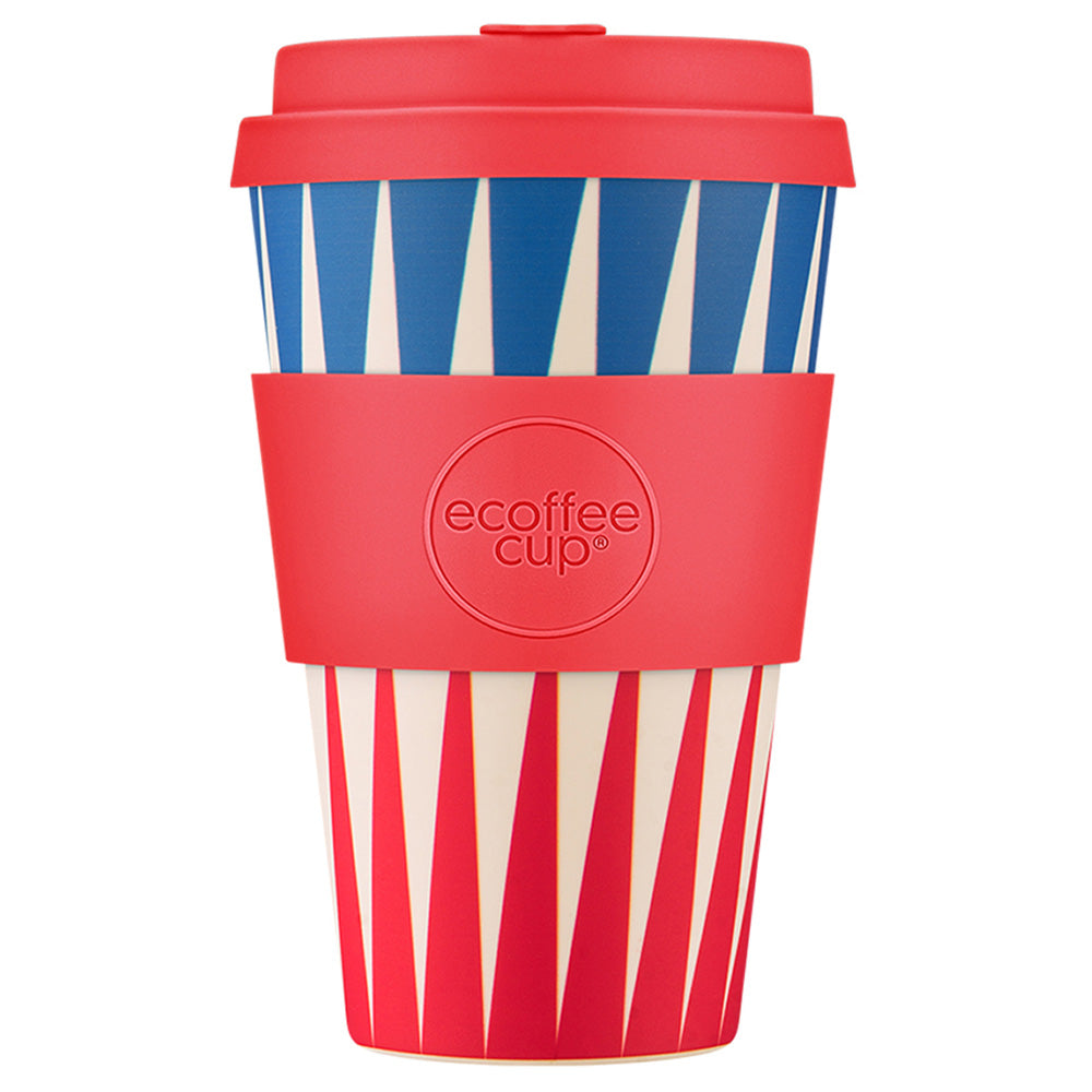 Ecoffee Cup Patterns Natural Fibre Reusable Coffee Cup, 400ml