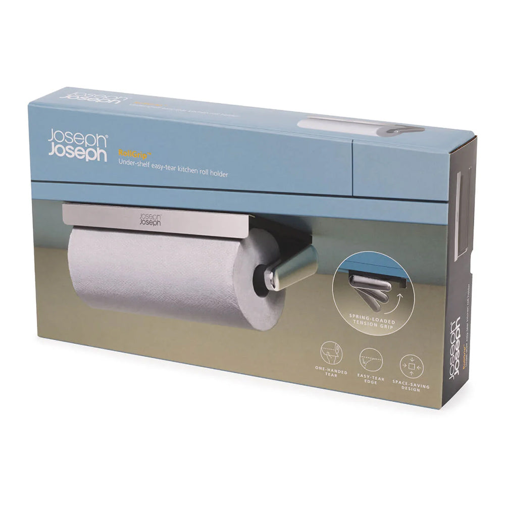 Joseph Joseph RollGrip Under-Shelf Stainless-Steel Kitchen Roll Holder