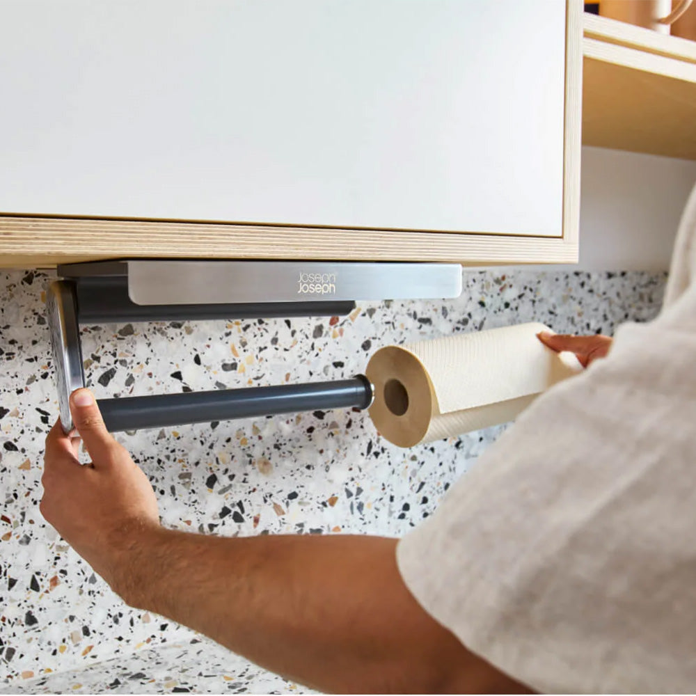 Joseph Joseph RollGrip Under-Shelf Stainless-Steel Kitchen Roll Holder