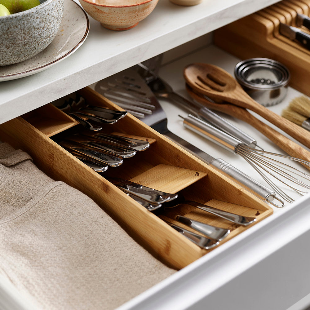 Joseph Joseph DrawerStore™ Bamboo Compact Tiered Cutlery Organiser