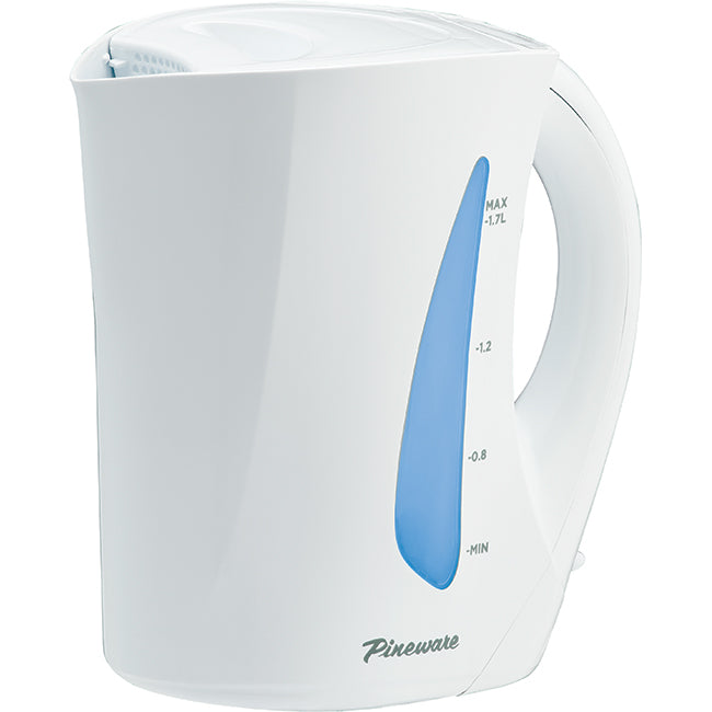 Pineware Corded Automatic White Kettle, 1.7L