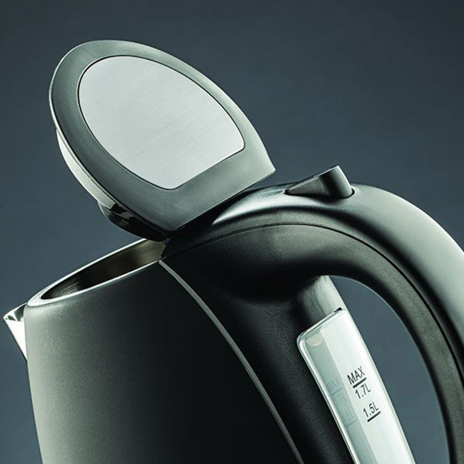 Russell Hobbs Matte Black Stainless Steel Cordless Kettle, 1.7L