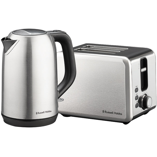 Russell Hobbs Stainless Steel Kettle And Toaster Breakfast Pack