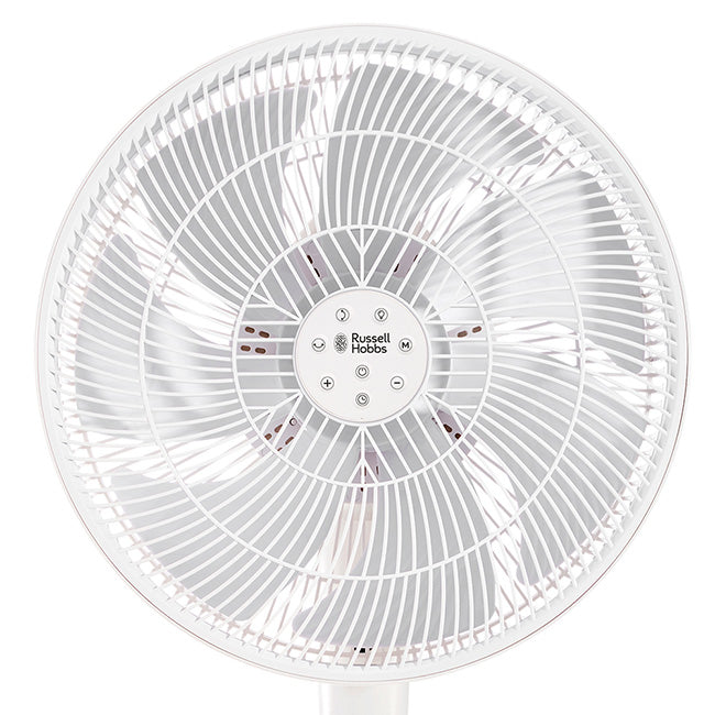 Russell Hobbs 12 Speed Rechargeable Pedestal Fan With Remote Control, 35cm