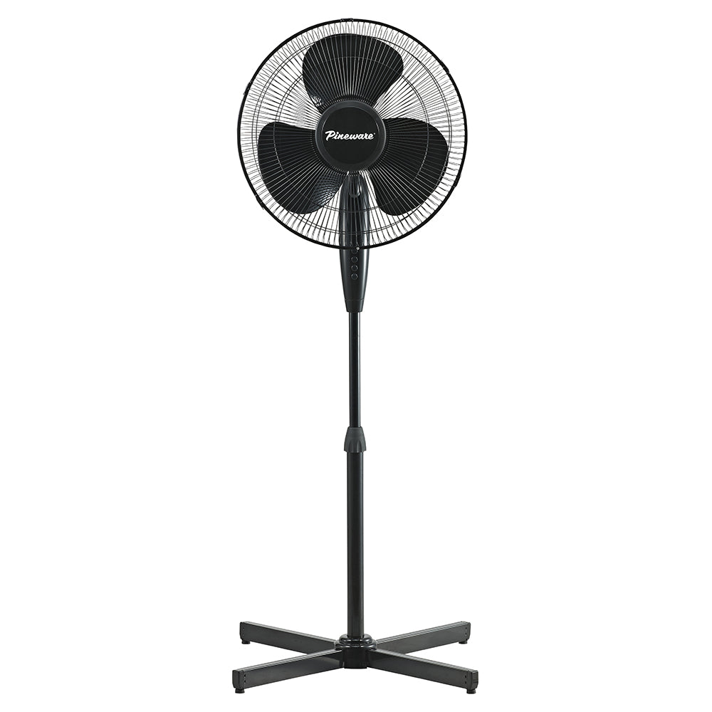 Pineware Black Pedestal Fan, 40cm