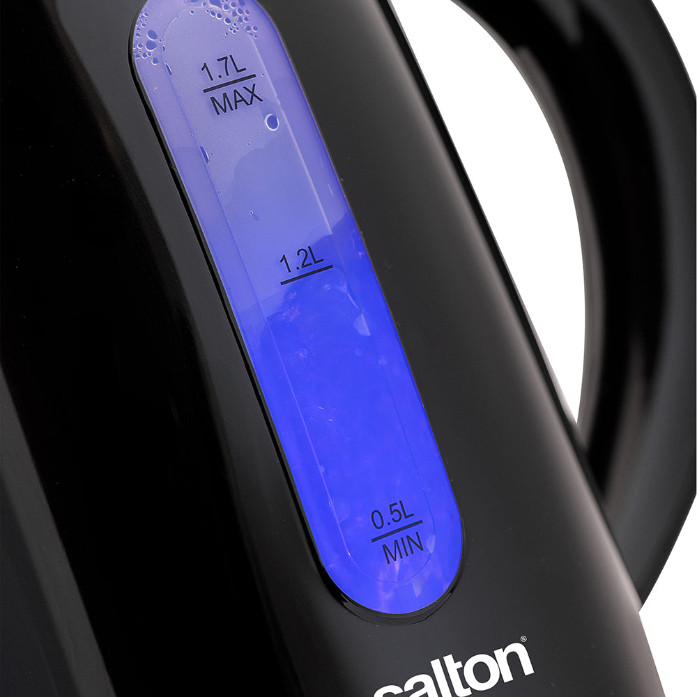 Salton Black Plastic Kettle, 1.7L