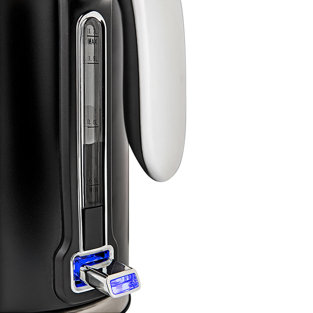 Russell Hobbs Nexus Black Stainless Steel Cordless Kettle, 1.7L