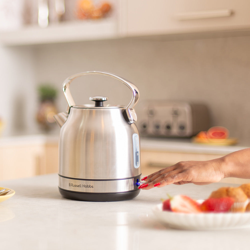 Russell Hobbs Vintage Stainless Steel Cordless Kettle, 1.7L