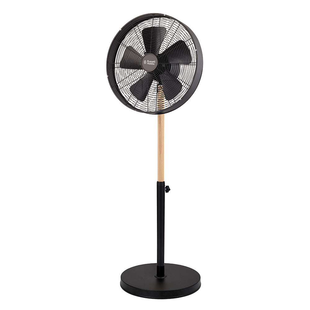 Russell Hobbs 40cm Wood & Metal Pedestal Fan