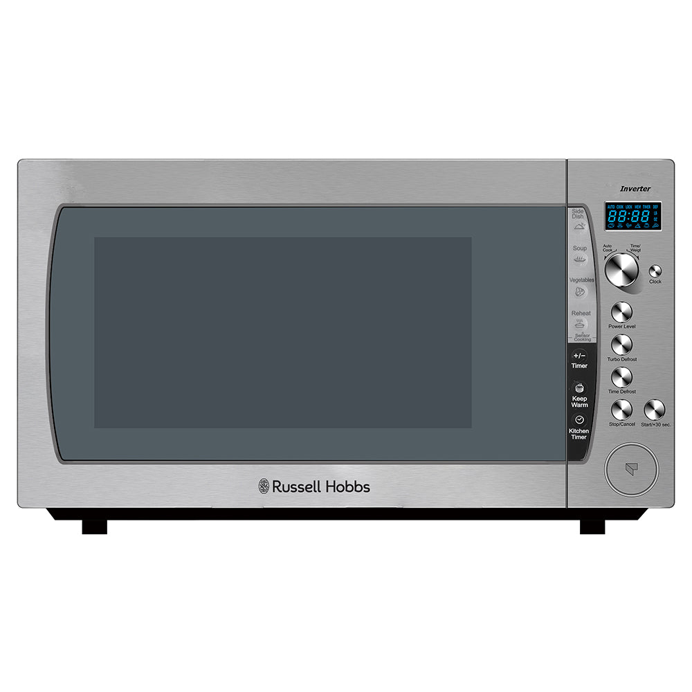 Russell Hobbs Silver Mirror Microwave Oven, 60L