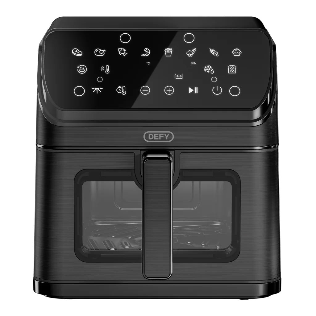 Defy Black Digital Airfryer with ClearCook Window, 7.6L