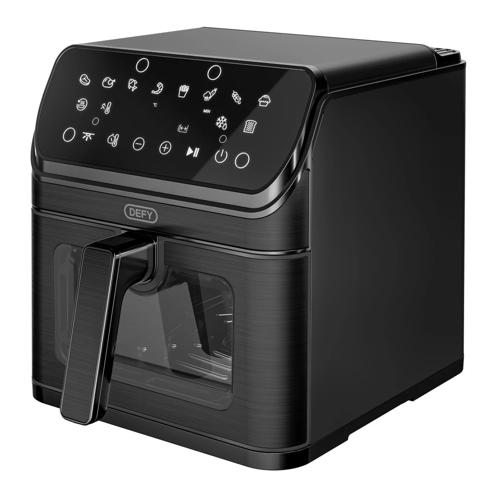 Defy Black Digital Airfryer with ClearCook Window, 7.6L