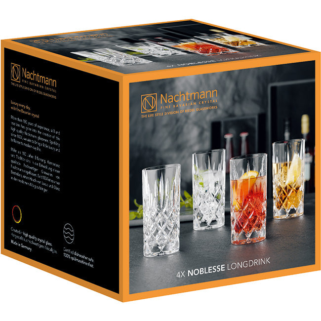 Nachtmann Noblesse Lead-Free Crystal Hiball Glasses, Set Of 4