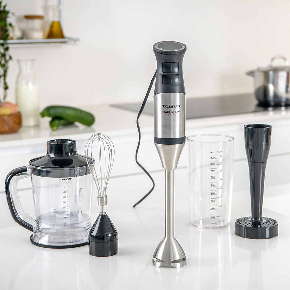 Taurus Bapi Premium Stainless Steel Stick Blender With Attachments, 1200W