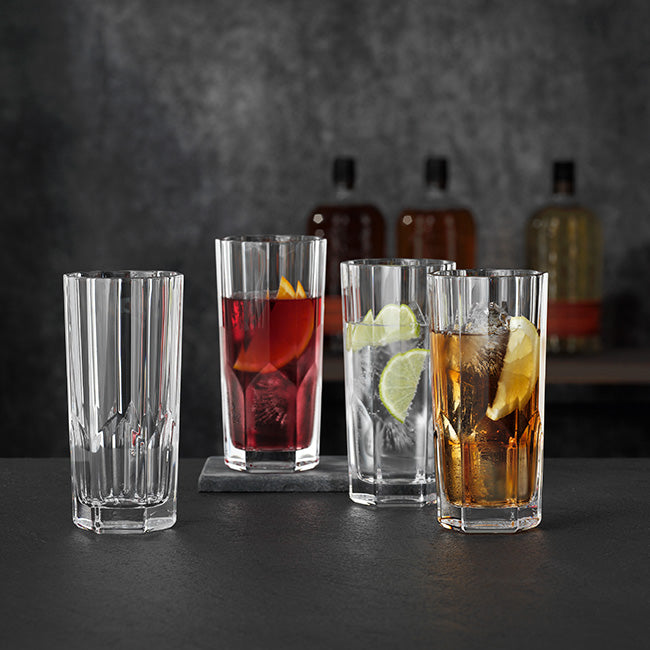 Nachtmann Aspen Lead-Free Crystal Longdrink Glasses, Set Of 4