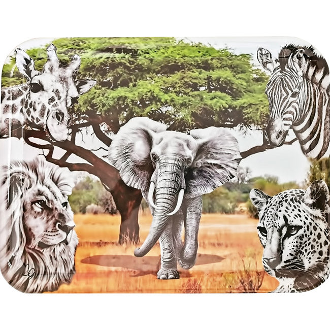 Home Classix Melamine On Safari Rectangular Tray, 43cm