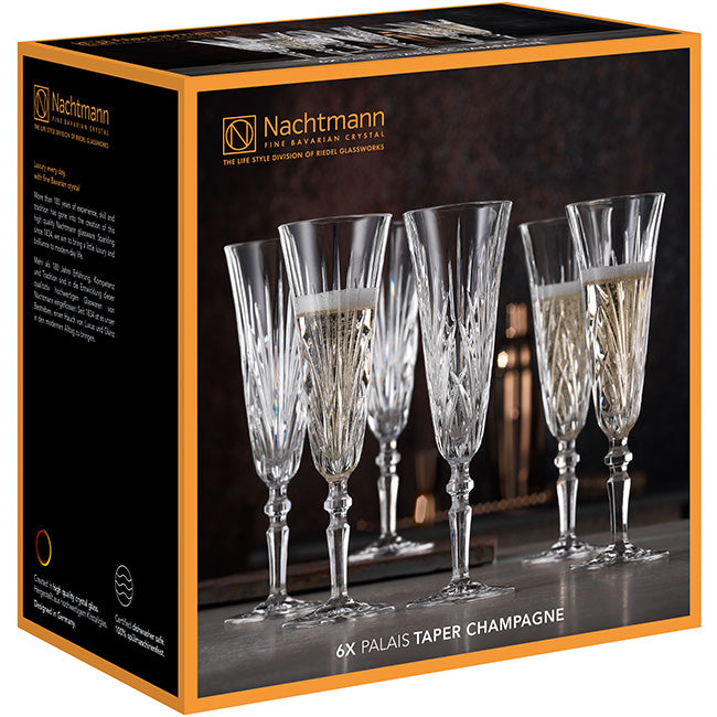 Nachtmann Palais Champagne Flutes, Set Of 6