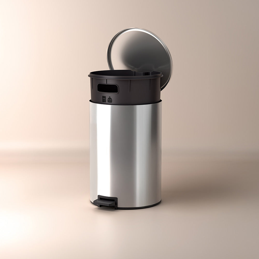 Tramontina Loop Polished Stainless Steel Step Pedal Bin