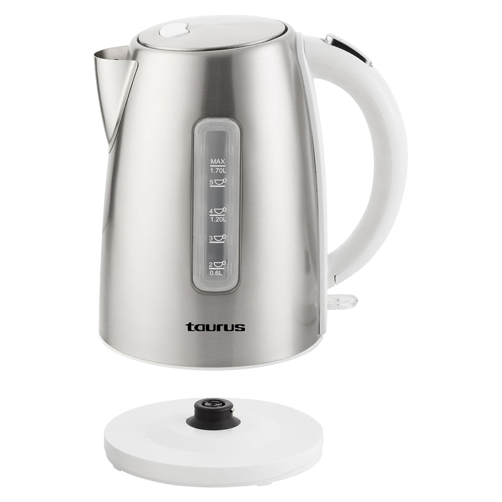 Taurus Arctic White 360° Stainless Steel Cordless Kettle, 1.7L