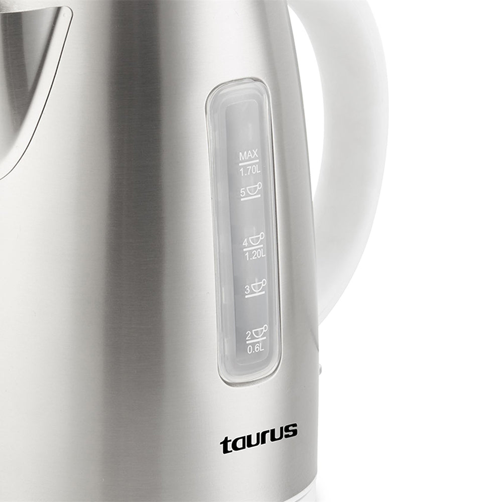 Taurus Arctic White 360° Stainless Steel Cordless Kettle, 1.7L