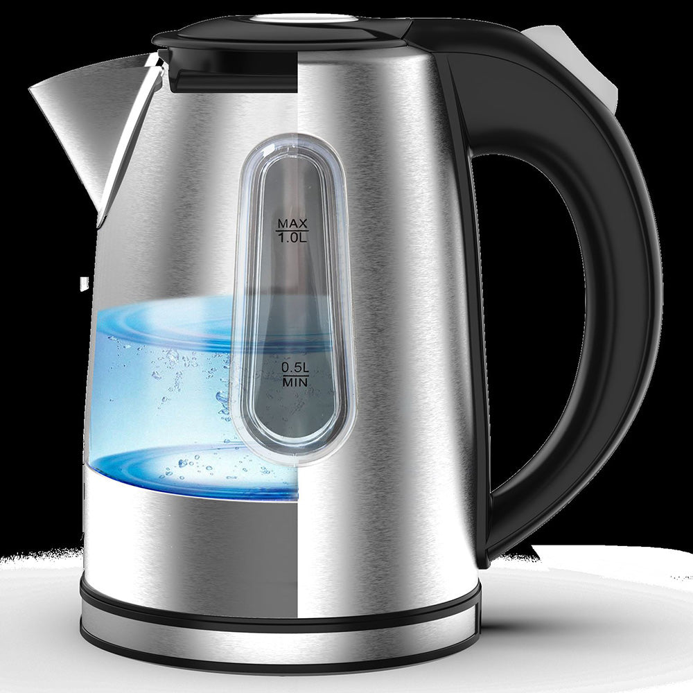 Taurus Selene Compact 360° Stainless Steel Cordless Kettle, 1L