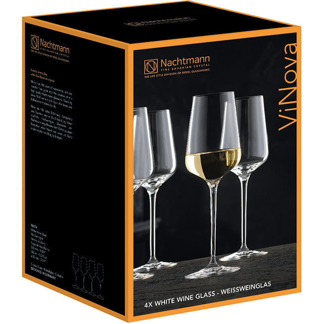 Nachtmann ViNova Lead-Free Crystal White Wine Glasses, Set Of 4
