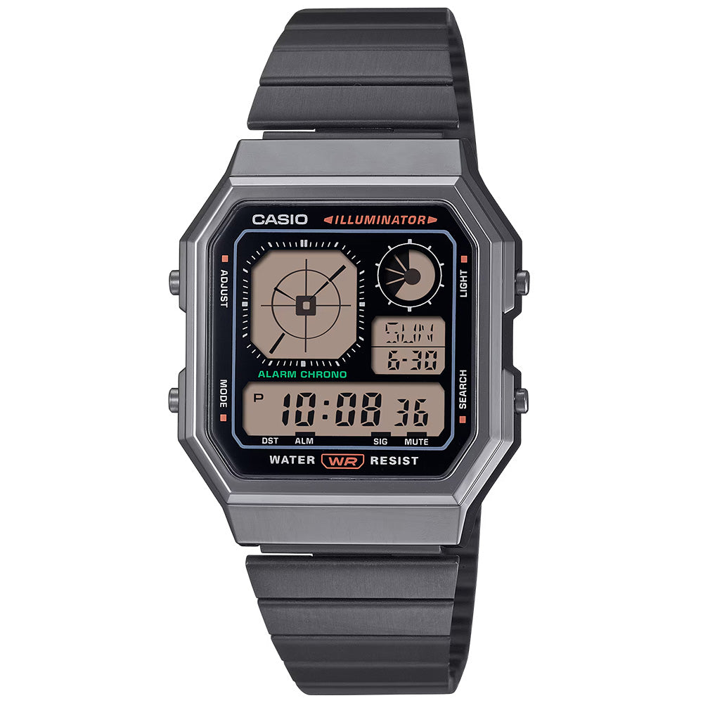 Casio Retro Digital Wrist Watch, A130WEGG-1ADF