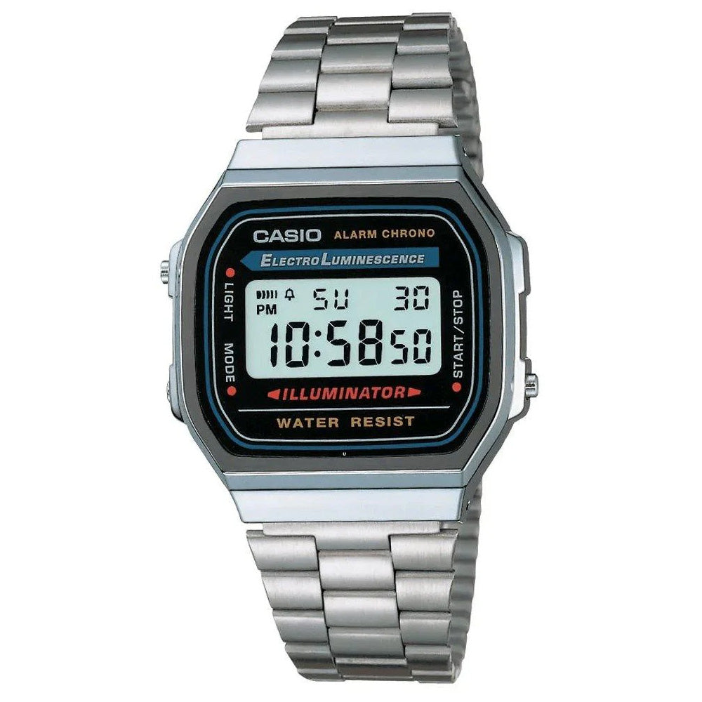 Casio Retro Digital Wrist Watch, A168WA-1WDF