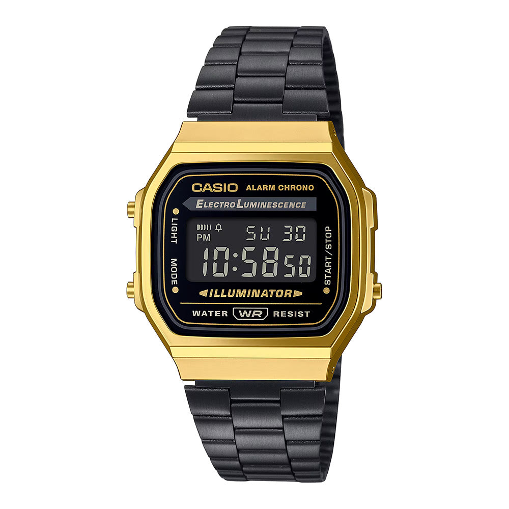 Casio Retro Digital Wrist Watch, A168WEGB-1BDF