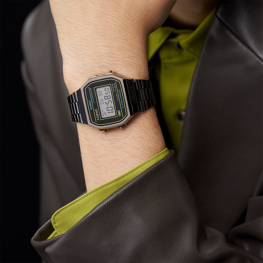 Casio Retro Digital Wrist Watch, A168WEHB-1ADF