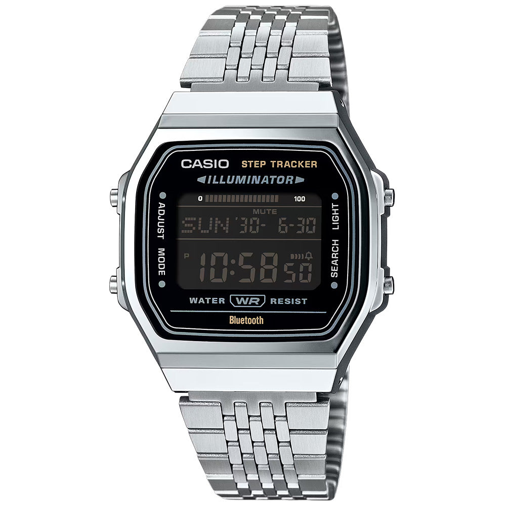 Casio Retro Digital Unisex Bluetooth Step Tracker Wrist Watch, ABL-100WE
