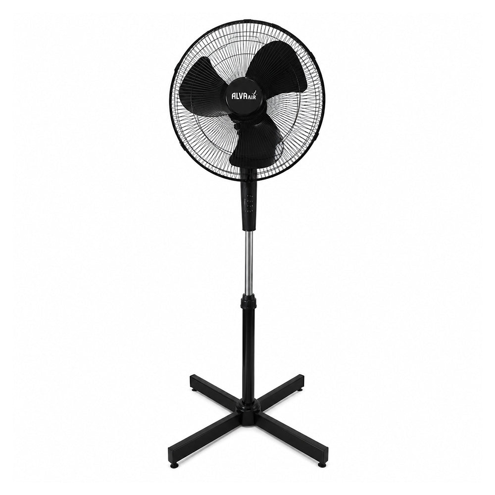 Alva 40cm Telescopic Black Standing Fan