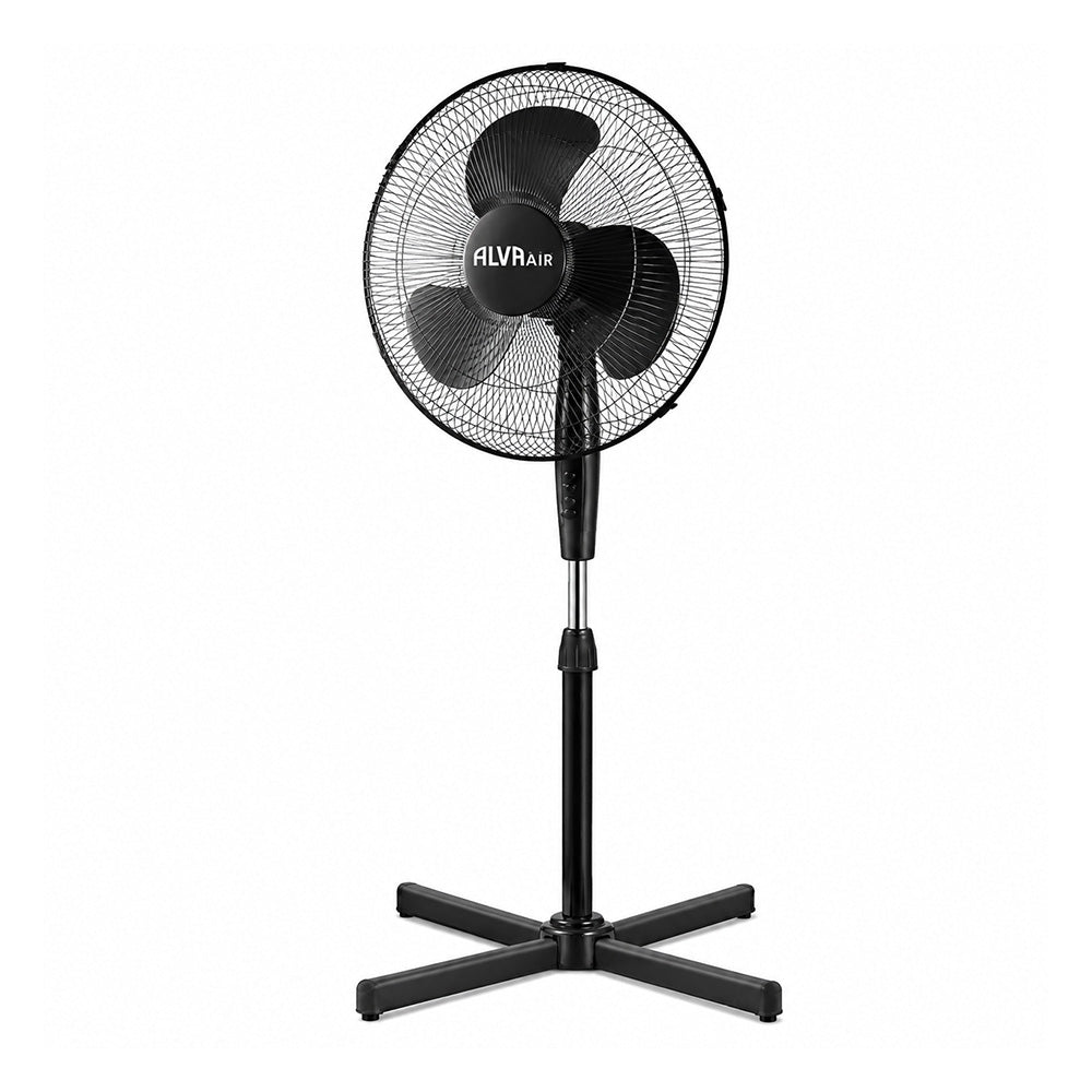 Alva 40cm Telescopic Black Standing Fan