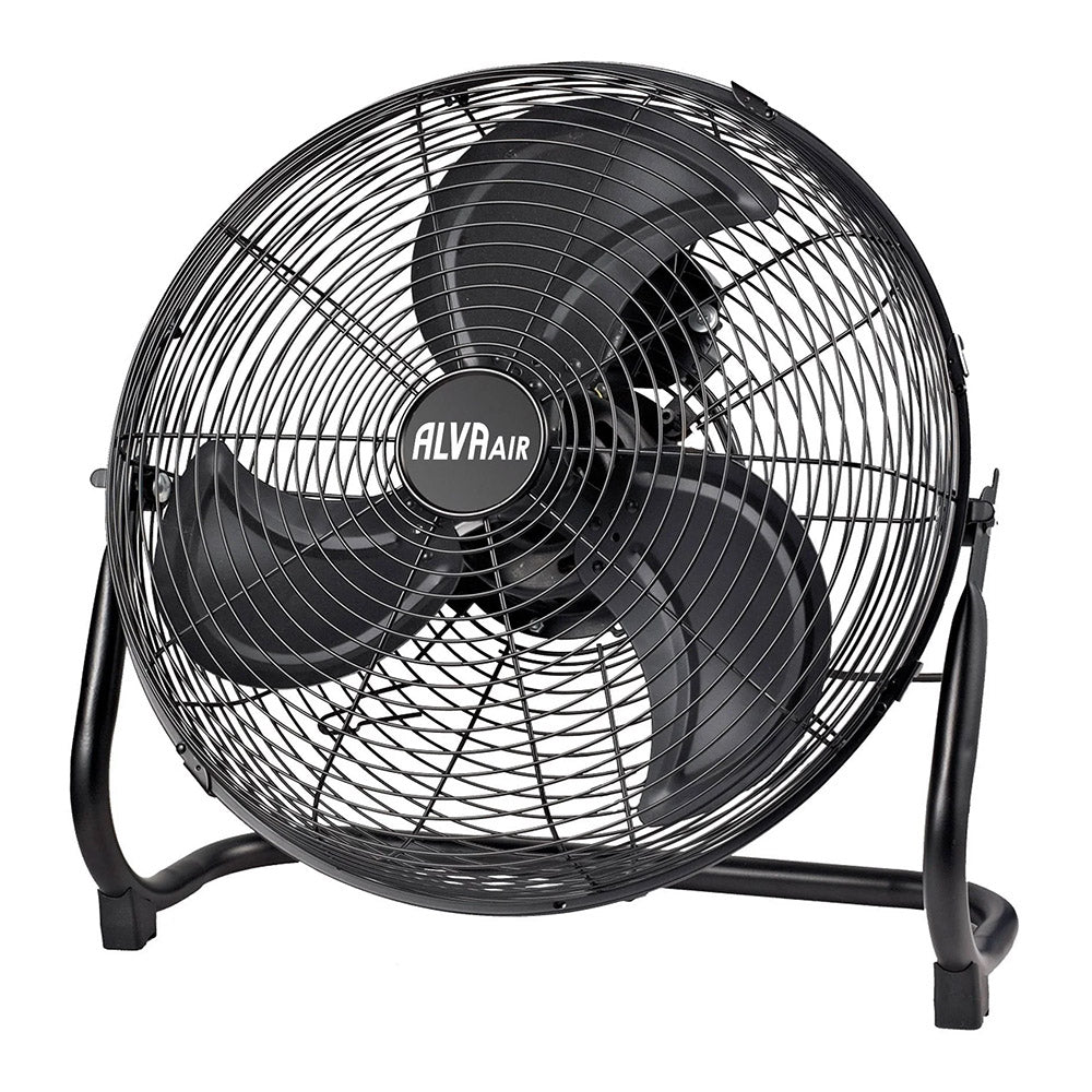 Alva 40cm High Velocity Matte Black Floor Fan