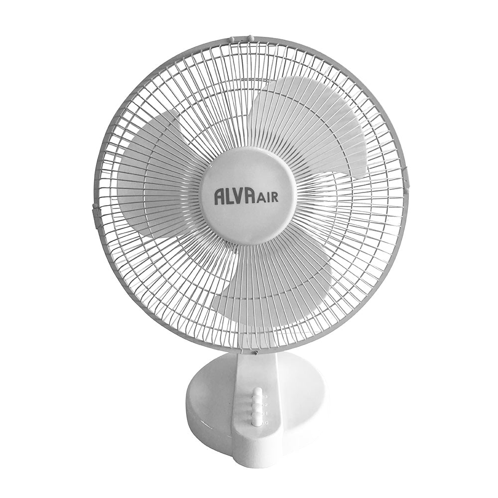 Alva 30cm Plastic White Desk Fan