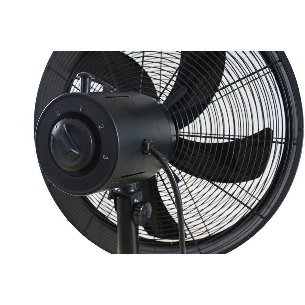 Alva 40cm Telescopic Matte Black Drum Standing Fan