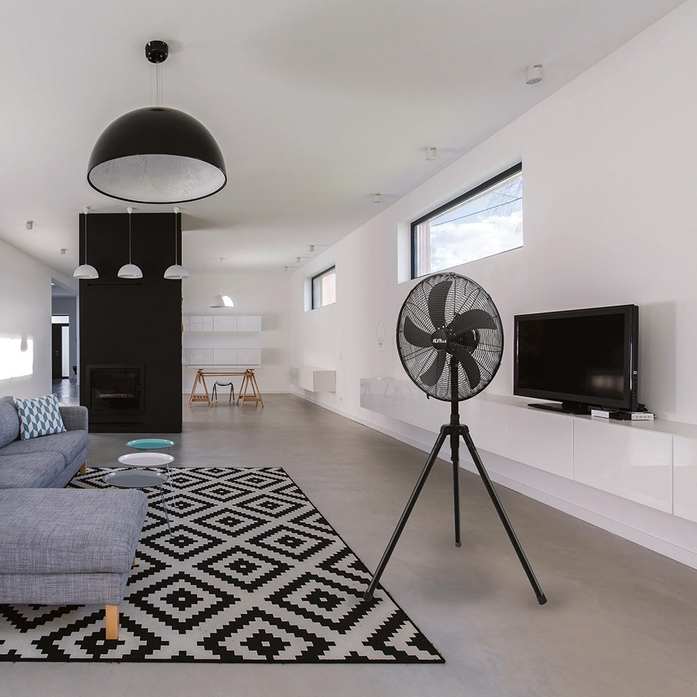 Alva 40cm Matte Black Tripod Fan