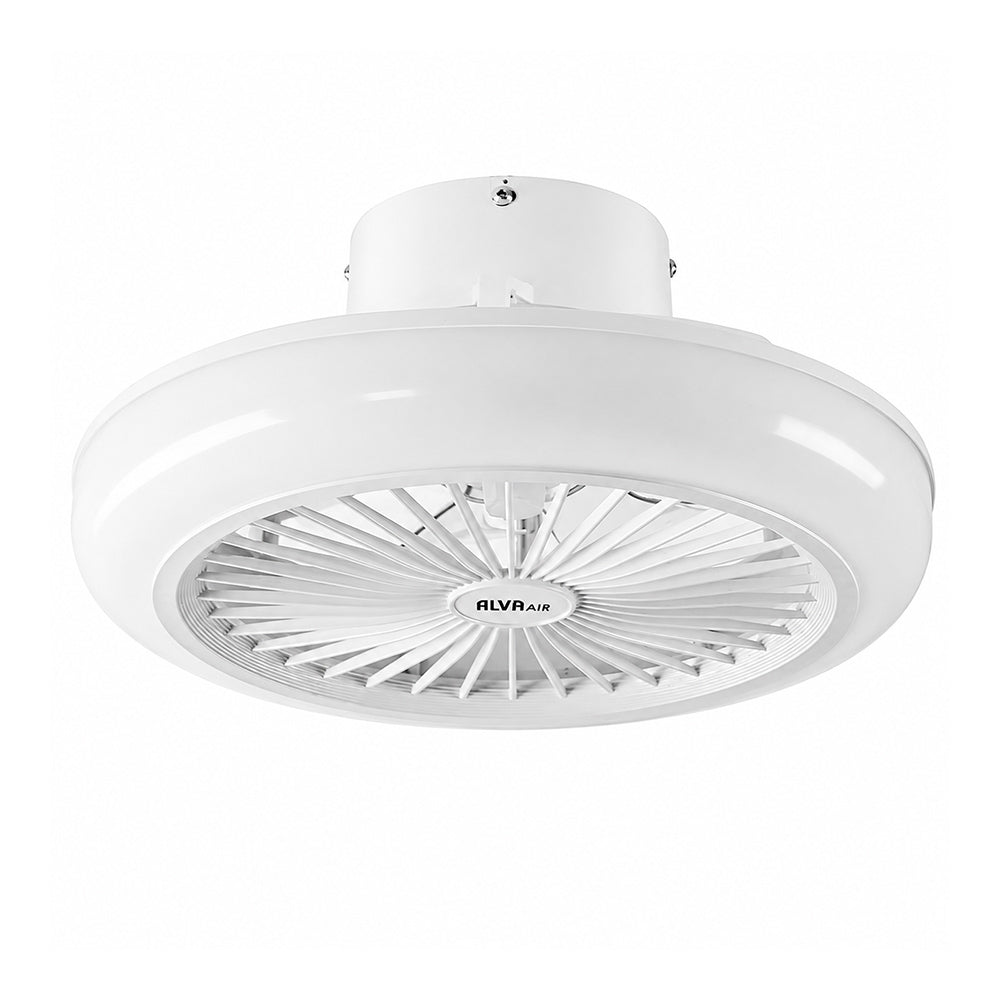 Alva 50cm White Ceiling Fan with LED Light & Remote Control
