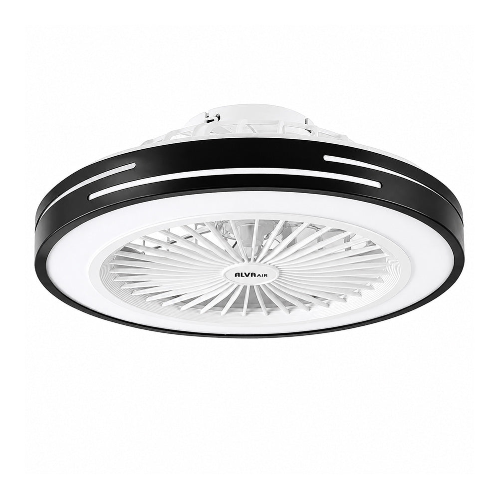 Alva 50cm Black Ceiling Fan with LED Light & Remote Control
