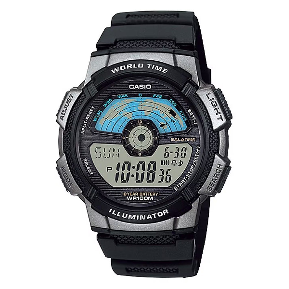Casio Standard Youth 100m Digital Wrist Watch, AE-1100W-1AVDF