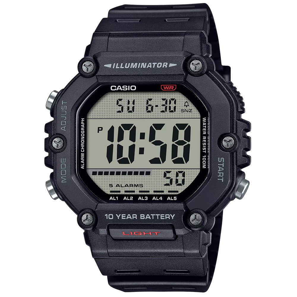 Casio Standard Men's 100m Digital Wrist Watch, AE-1600H
