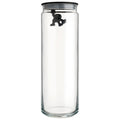 Alessi Gianni Glass Jar With Black Lid