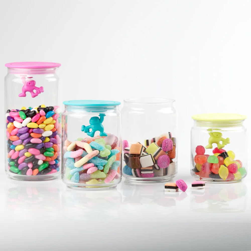 Alessi Gianni Glass Jar With White Lid