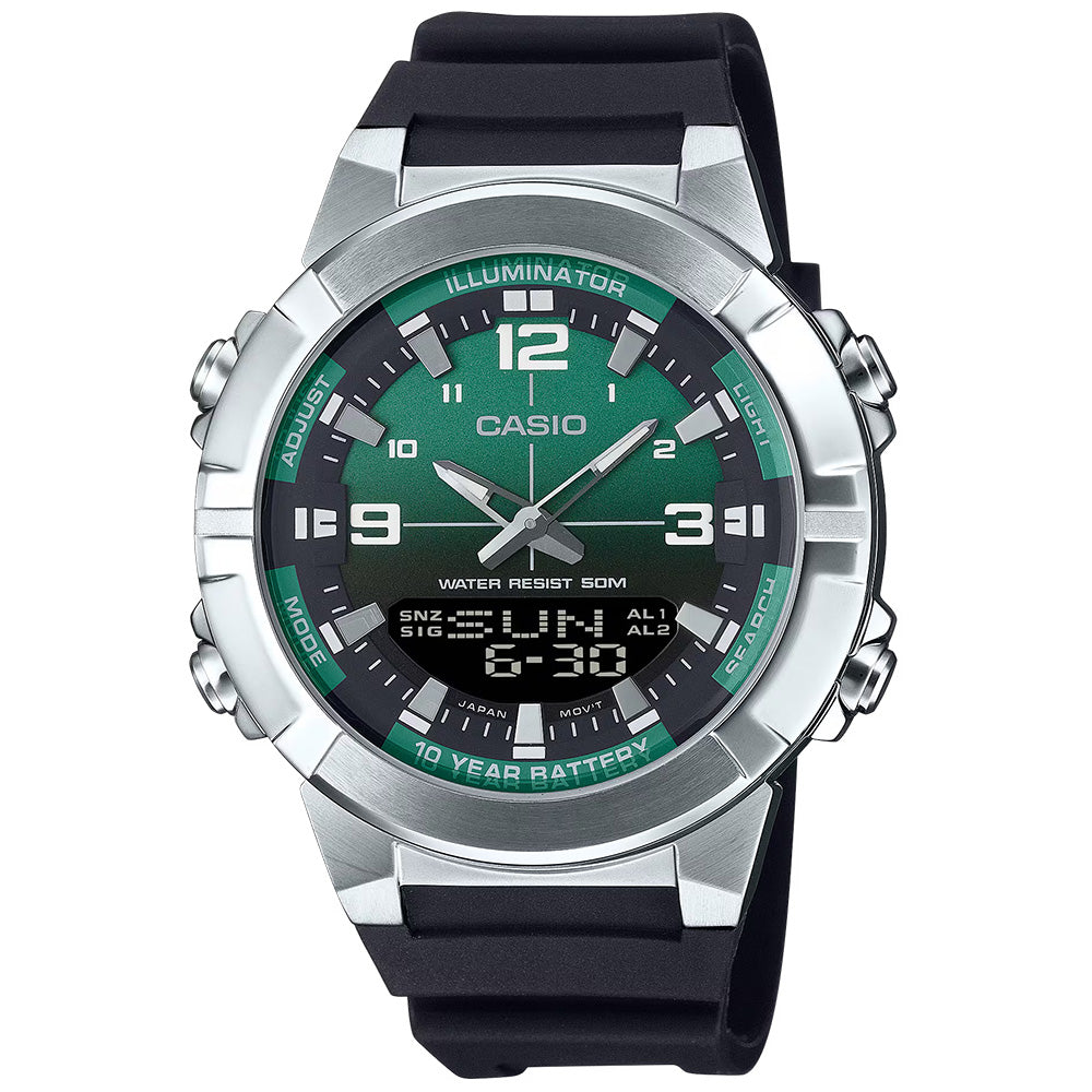 Casio Standard Men's 50m World Time AnaDigi Wrist Watch, AMW-870A