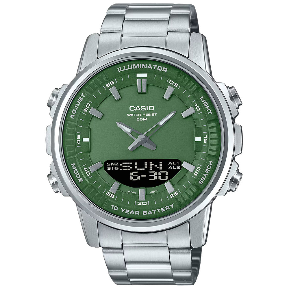 Casio Standard Men's 50m World Time AnaDigi Wrist Watch, AMW-880D