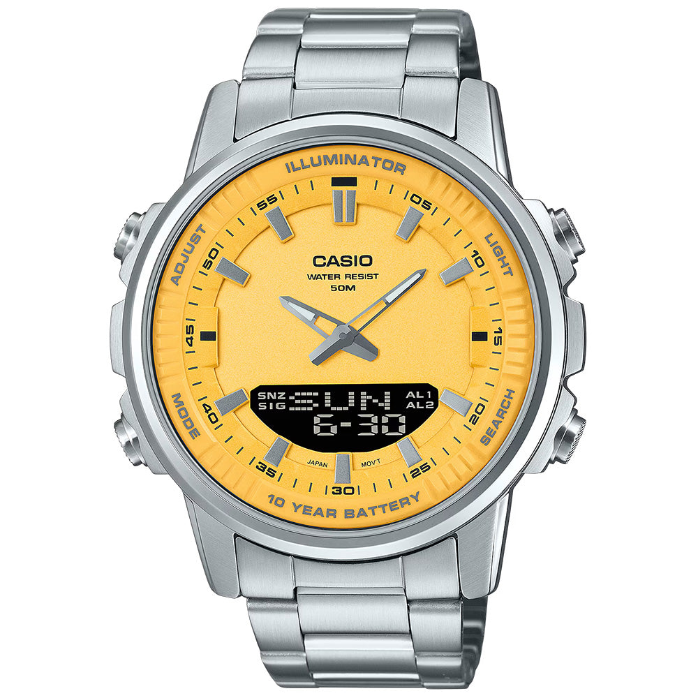 Casio Standard Men's 50m World Time AnaDigi Wrist Watch, AMW-880D
